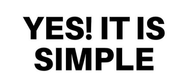 yes it is simple